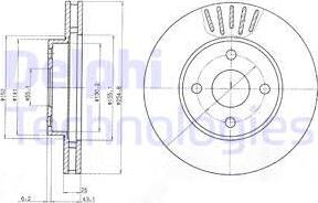 Delphi BG3781 - Disco de freno www.parts5.com