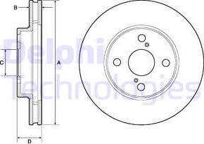 Delphi BG3734 - Disco de freno www.parts5.com