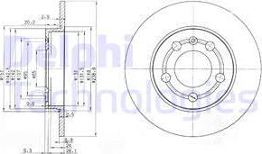 Delphi BG3738 - Brzdový kotouč www.parts5.com