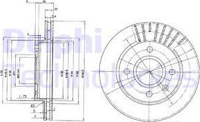 Delphi BG2440 - Disc frana www.parts5.com