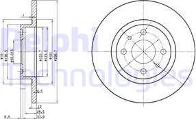 Delphi BG2411 - Disc frana www.parts5.com