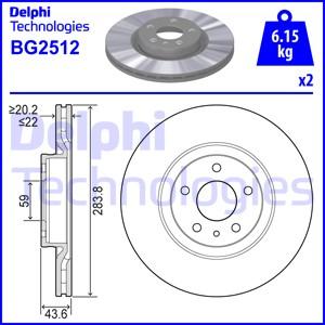 Delphi BG2512 - Disc frana www.parts5.com