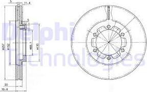 Delphi BG2524 - Disc frana www.parts5.com