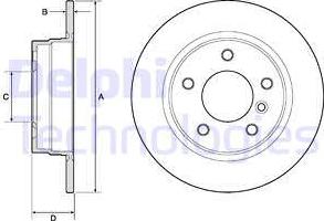 Delphi BG2624 - Zavorni kolut parts5.com