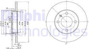 Delphi BG2116 - Disco de freno www.parts5.com