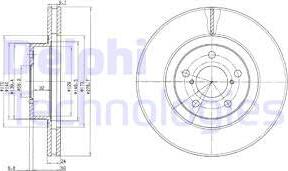 Delphi BG2827C - Disc frana www.parts5.com