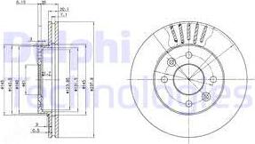 Delphi BG2282C - Brzdový kotouč www.parts5.com