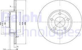 Delphi BG2749 - Disco de freno www.parts5.com