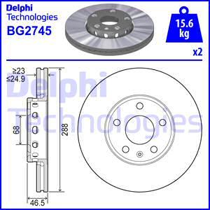 Delphi BG2745 - Δισκόπλακα www.parts5.com