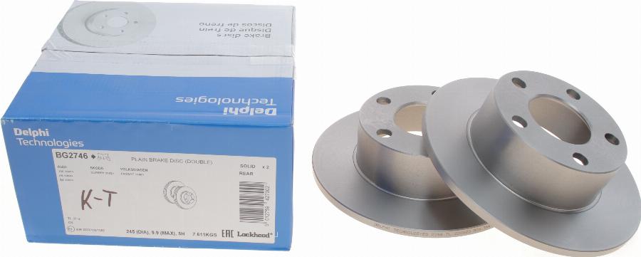 Delphi BG2746 - Brake Disc parts5.com