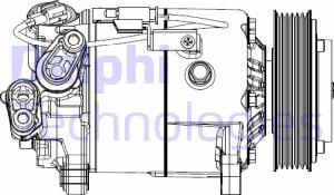 Delphi CS20500 - Compressor, air conditioning parts5.com