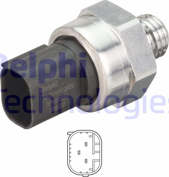 Delphi DPS00034-12B1 - Sensori, pakokaasupaine www.parts5.com