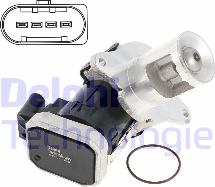 Delphi EG10621-12B1 - AGR-Ventil www.parts5.com