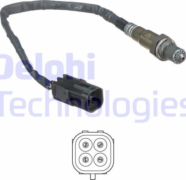 Delphi ES20638-12B1 - Lambda Sensor parts5.com