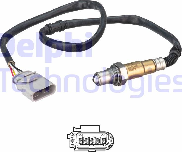 Delphi ES21183-12B1 - Lamda-sonda www.parts5.com