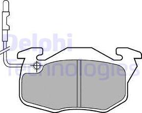 Delphi LP490 - Тормозные колодки, дисковые, комплект www.parts5.com