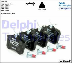 Delphi LP565 - Brake Pad Set, disc brake www.parts5.com