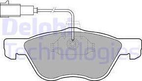 Delphi LP1408 - Zestaw klocków hamulcowych, hamulce tarczowe parts5.com