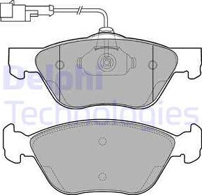 Delphi LP1587 - Sada brzdových destiček, kotoučová brzda parts5.com