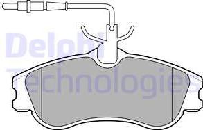 Delphi LP1607 - Bremsbelagsatz, Scheibenbremse www.parts5.com