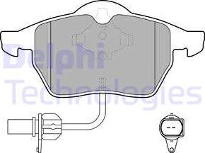 Delphi LP1672 - Kit de plaquettes de frein, frein à disque www.parts5.com