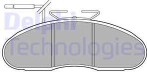 Delphi LP1096 - Fékbetétkészlet, tárcsafék www.parts5.com