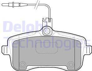 Delphi LP1890 - Brake Pad Set, disc brake www.parts5.com