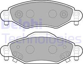 Delphi LP1840 - Тормозные колодки, дисковые, комплект www.parts5.com