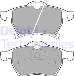 Delphi LP1731 - Zestaw klocków hamulcowych, hamulce tarczowe www.parts5.com