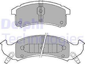 Delphi LP897 - Тормозные колодки, дисковые, комплект www.parts5.com