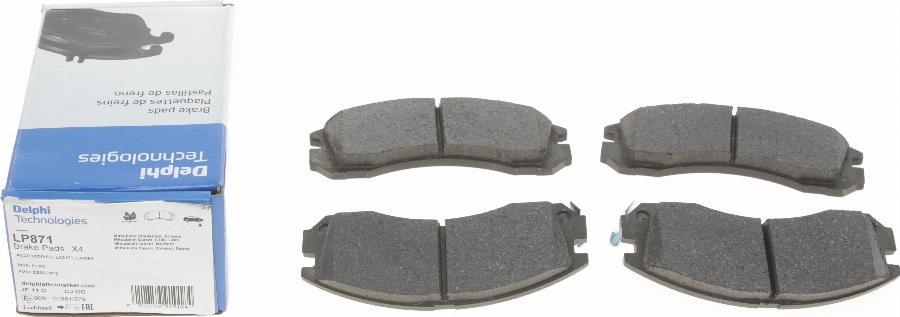 Delphi LP871 - Brake Pad Set, disc brake parts5.com