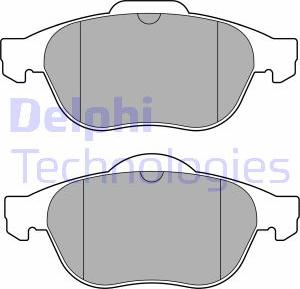 Delphi LP3691 - Sada brzdových destiček, kotoučová brzda www.parts5.com