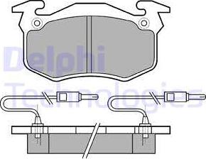 Delphi LP382 - Sada brzdových destiček, kotoučová brzda parts5.com