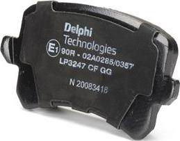 Delphi LP3247 - Fékbetétkészlet, tárcsafék www.parts5.com