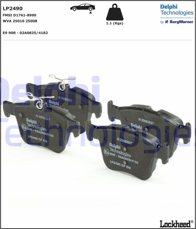 Delphi LP2490 - Jarrupala, levyjarru www.parts5.com