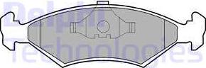 Delphi LP204 - Тормозные колодки, дисковые, комплект www.parts5.com