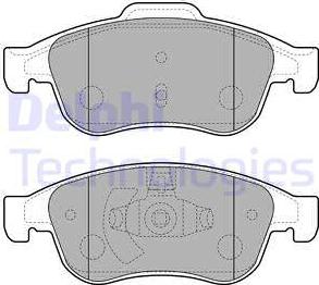 Delphi LP2152 - Тормозные колодки, дисковые, комплект www.parts5.com