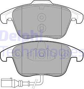 Delphi LP2110 - Bremsbelagsatz, Scheibenbremse www.parts5.com