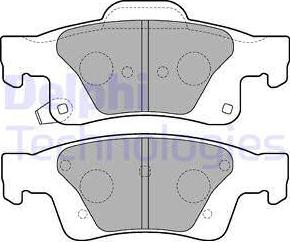 Delphi LP2251 - Brake Pad Set, disc brake parts5.com