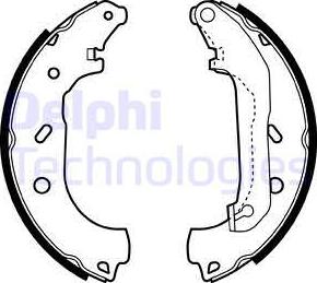 Delphi LS1940 - Zestaw szczęk hamulcowych www.parts5.com