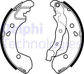 Delphi LS1965 - Zestaw szczęk hamulcowych www.parts5.com