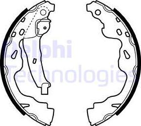 Delphi LS1961 - Brake Shoe Set www.parts5.com