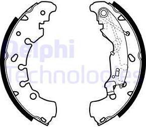 Delphi LS1980 - Brake Shoe Set www.parts5.com