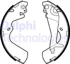 Delphi LS1934 - Brake Shoe Set parts5.com