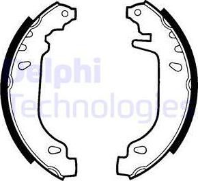 Delphi LS1404 - Комплект тормозных колодок, барабанные www.parts5.com