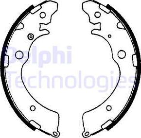 Delphi LS1641 - Brake Shoe Set parts5.com