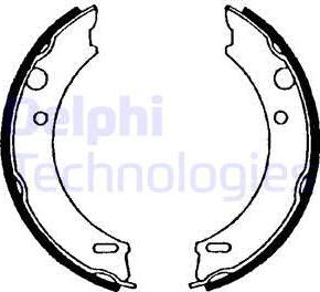 Delphi LS1657 - Brake Shoe Set, parking brake www.parts5.com