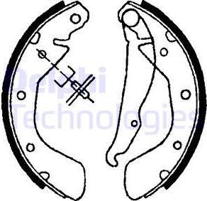 Delphi LS1622 - Brake Shoe Set www.parts5.com