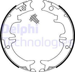 Delphi LS1892 - Brake Shoe Set, parking brake www.parts5.com