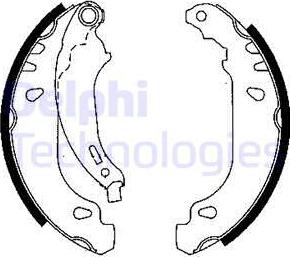 Delphi LS1844 - Brake Shoe Set www.parts5.com